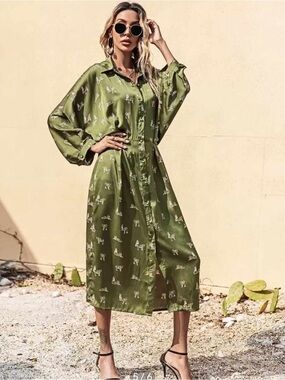 Zara | Dresses | Zara Green Ruched Midi Dress | Poshmark
